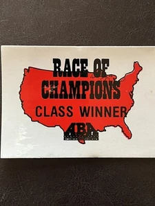 PEGATINA ABA AÑOS 80 RACE CHAMPIONS CLASS WIN BMX RARA DE COLECCIÓN AUTÉNTICA ORIGINAL - Imagen 1 de 2