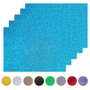 Glitter Felt Sheets 5 Pack Sparkly Craft Making Decorations Firm Fabric A3 Size - Picture 1 of 36