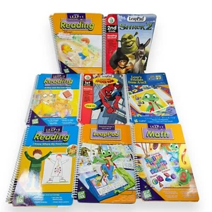 Leap Frog LeapPad Learning System Books Only Spiderman Shrek Arthur Lot of 8 - Picture 1 of 6