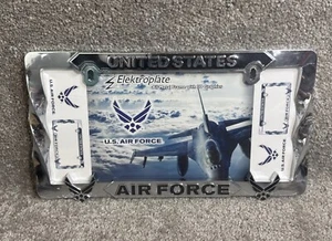 United States Air Force Black Wings 3D License Plate Frame Elekroplate - Picture 1 of 4