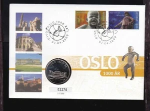 Norway - "1000 YEARS ~ 2000 MILLENARY OF OSLO" Medal Cover / PNC 2000 ! - Picture 1 of 2