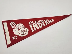 Cleveland Indians Vintage 60-70's Medium-Sized Felt Mini Pennant 12" X 5" (Rare) - Picture 1 of 13