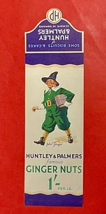 VINTAGE-HUNTLEY & PALMERS BERÜHMTE ININGWERMUT-WERBUNG HANDELSKARTEN LESEZEICHEN- - Bild 1 von 3