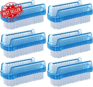 6 Pcs Dual Sided Nail Brush Fingernail Scrub Cleaning Brushes for Toes and Nails - Picture 1 of 12