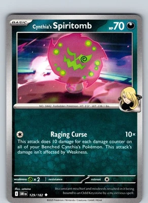 Cynthia's Spritomb 129/182 2025 Destined Rivals Regular Uncommon - Image 1 of 3