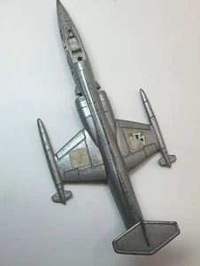 Vintage Lintoy F-104A Starfighter Silver Diecast Airplane Made in Hong Kong - Picture 1 of 5