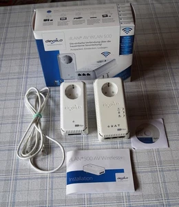 Devolo dLAN AV WLAN 500 Mbps Powerline Adapter Zestaw startowy Bezprzewodowy + w OK - Zdjęcie 1 z 5