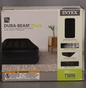 Intex Raised Airbed Mattress with Built-in Pump, Dura-Beam Plus Pillow, Twin - Picture 1 of 5