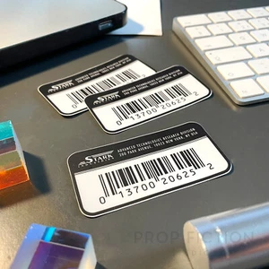 3 x Prop Stark Industries Asset Tag Aufkleber/Laptop Computer Ausrüstung Abziehbild - Bild 1 von 1