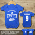 West Brom Personalised Baby Vest Suit Grow Football   Born To Support