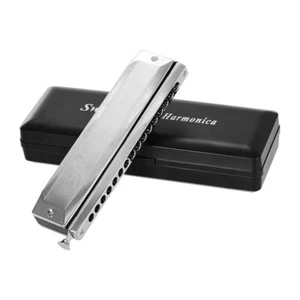 Swan 16 Holes Chromatic Harmonica C Key 64 Tones Mouth Organ for Students D0B9 - Picture 1 of 9