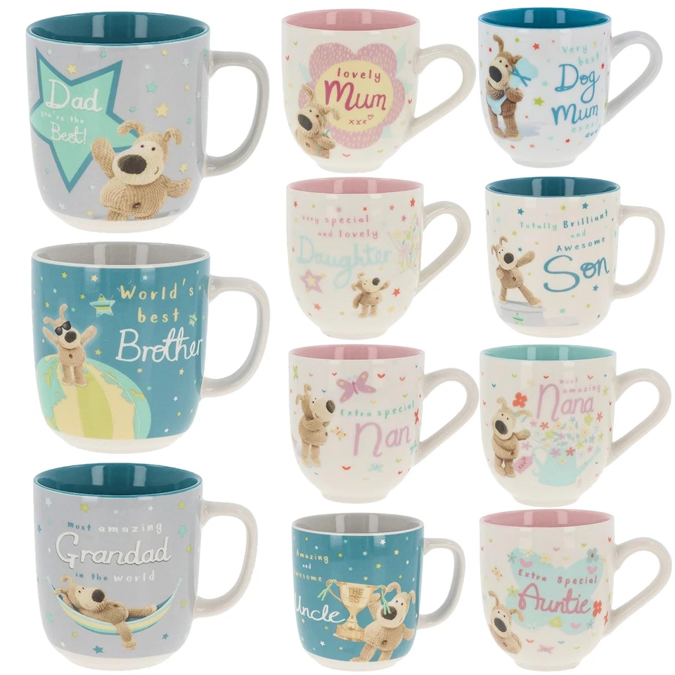 Decorative Ceramic Boofle Mug Colourful Print Great Gift - Choose Design