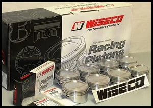 SBC CHEVY 383 WISECO FORGED PISTONS 4.040 -10cc RD DISH 6" RODS KP454A4 - Picture 1 of 6