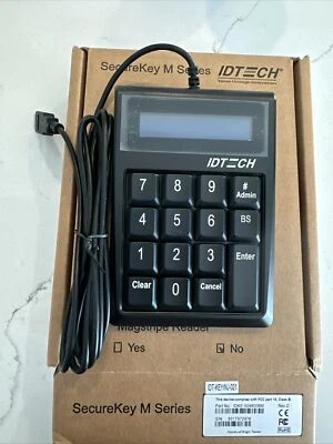 IDTECH SecureKey M Series IDKE-504800BM USB Numeric Keypad For Laptop Desktops - Image 1 of 3
