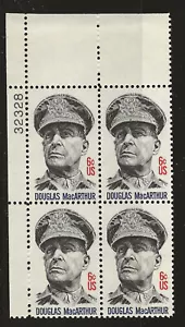 US Scott #1424, Plate Block #32328 1971 MacArthur 6c FVF MNH Upper Left - Picture 1 of 1