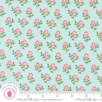 Moda LOVESTRUCK 5192 14 Mist Aqua Floral LELLA BOUTIQUE Quilt Fabric - Image 1 of 4