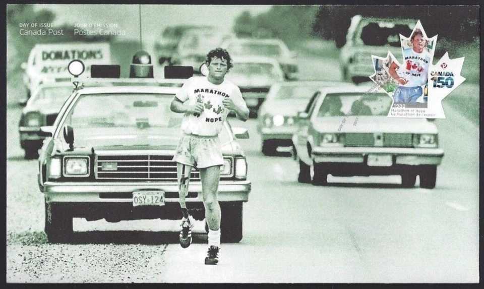 🍁Canada  #3003    "Marathon Of Hope"  Brand New 2017   First Day Cover - Image 1 of 2