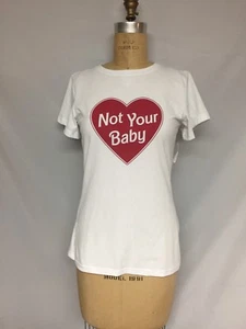 Kid Dangerous Not Your Baby Graphic T-Shirt White medium NWT - Picture 1 of 4