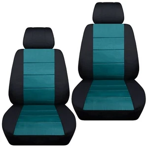 Juego fundas asiento coche delanteras para Ford Escape 2005-2020 negro y verde azulado - Imagen 1 de 1