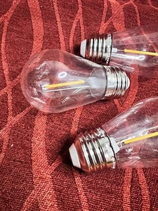 15 Pack S14 LED String Light Bulbs, 1W Shatterproof & Waterproof Outdoor - Picture 1 of 10