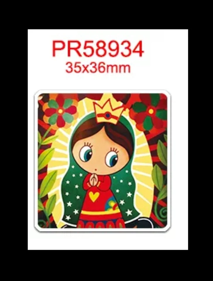 5 piezas. Moño de pelo de resina plana centro espalda plana PR58934 Nuestra Señora Guadalupe Virgen Foto 1 de 1