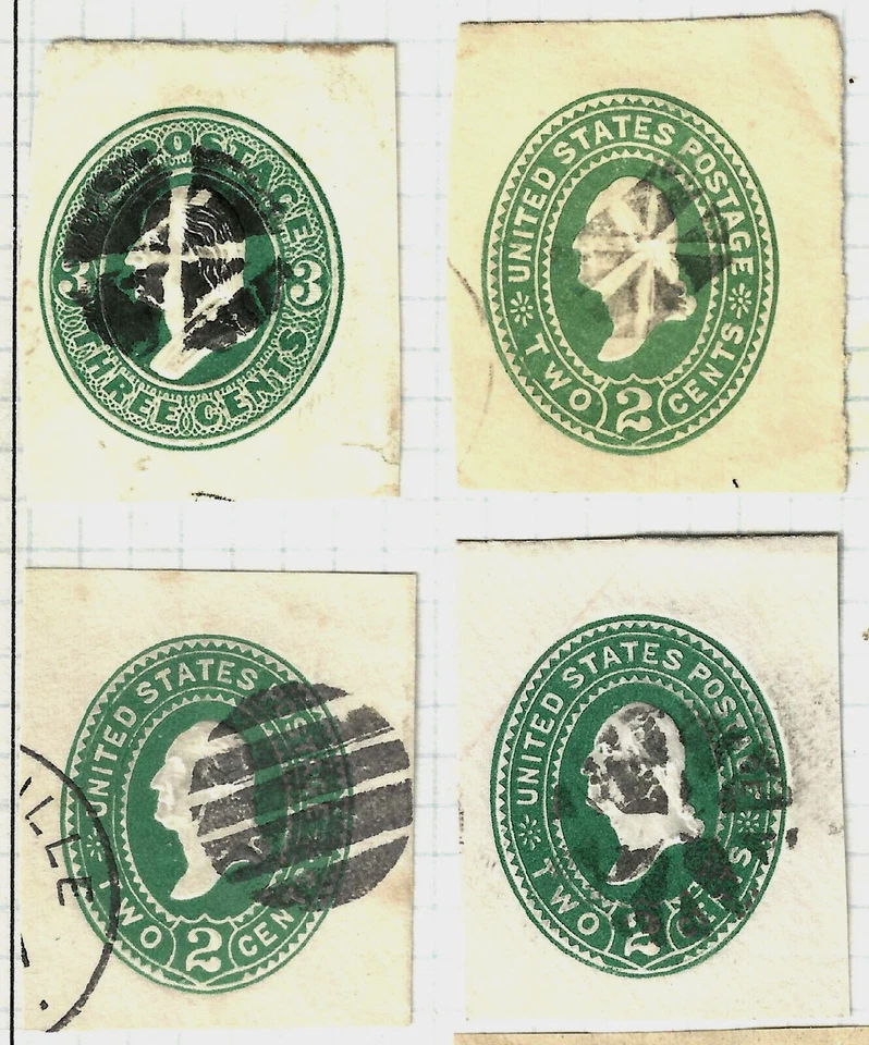 Collection Fancy Cancels GRID RADIAL ETC 3 Cent Washington Postal Corner US F26 - Image 1 of 3