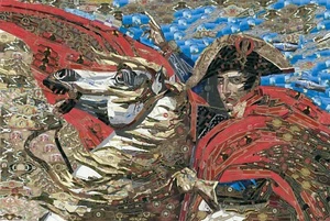 Art Collage Wall Decor Gift Napoleon Poster Print Made Out Of Cigar Bands - Picture 1 of 1