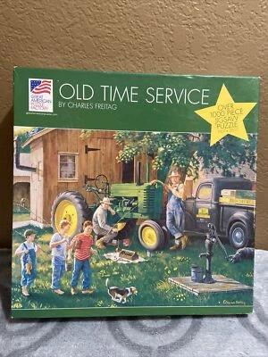 OLD TIME SERVICE 2002 JOHN DEERE License 1000-Pc Puzzle  19.25" x 26.5” - Image 1 of 4