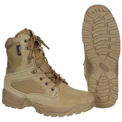 MFH Boots Combat Boots Man Zipper Army Trekking Mission Boots Coyote — 第 1/3 张图片