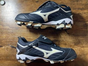 Mizuno 9 Spike Franchise Low G5 Plastic Cleats Men's Size 8 Black White - Bild 1 von 14