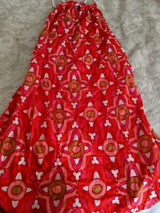 Mudpie Girls Sz. M Red Design lightweight Rope Tie Dress. Beautiful - Picture 1 of 9