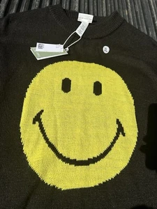 Smiley Face Sweater Dress Long Sleeve Black Women’s Plus Size Do Free Shipping - Picture 1 of 4