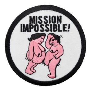 Mission Impossible Patch, lustige Biker Patches - Bild 1 von 3