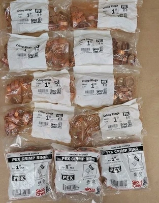 11 x (25) 1 «PEX меди обжимные кольца Sioux Chief 649 X 4 сделано в США 275 шт. - Изображение 1 из 3