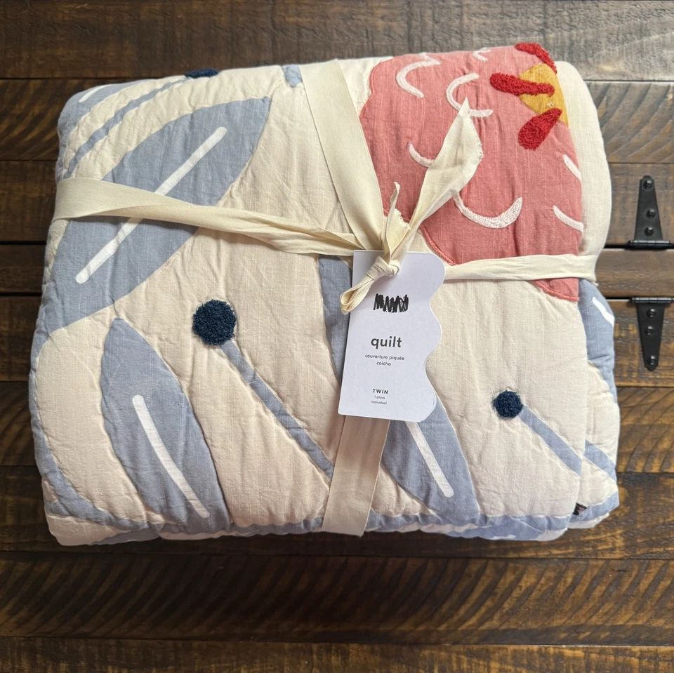 West Elm Kids Little Garden Floral Quilt Twin New - Image 1 of 1