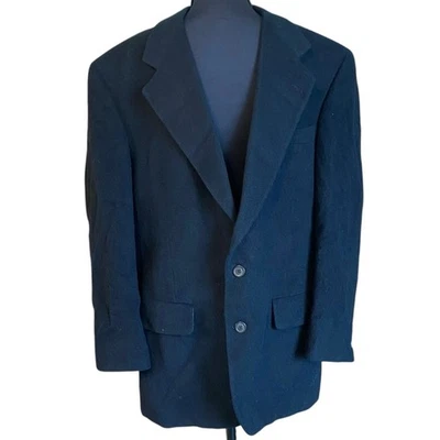 Blazer Abrigo Deportivo Bill Blass Negro De Colección 100% Cabello de Camello Ropa de Hombre Hecho en EE. UU. 42R Foto 1 de 4