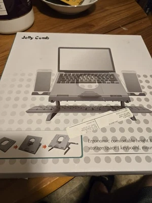 Laptop Stand, Jelly Comb Ergonomic Notebook Riser Desk 9-Level - Image 1 of 2