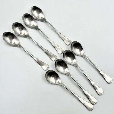 Oneida Patrick Henry Community Stainless Oval Soup / Dessert Spoon Set of 8 - Image 1 of 4