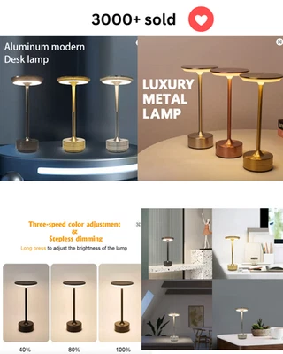 LED Table Lamp Touch Sensor Night Light ,USB Rechargeable Portable Bedroom Night - image 1 of 4