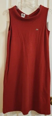 Vestido recto para mujer Lacoste sin mangas con capucha y cuello rojo EUR 42 US 10 Francia/Perú Foto 1 de 4