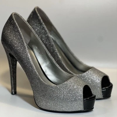 Ana plataforma oculta 5 pulgadas brillantes tacones altos talla 6,5 Foto 1 de 3