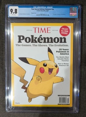 TIME Magazine - Pokemon - Pikachu Cover - First Print Newsstand Edition CGC 9.8 - Image 1 of 2