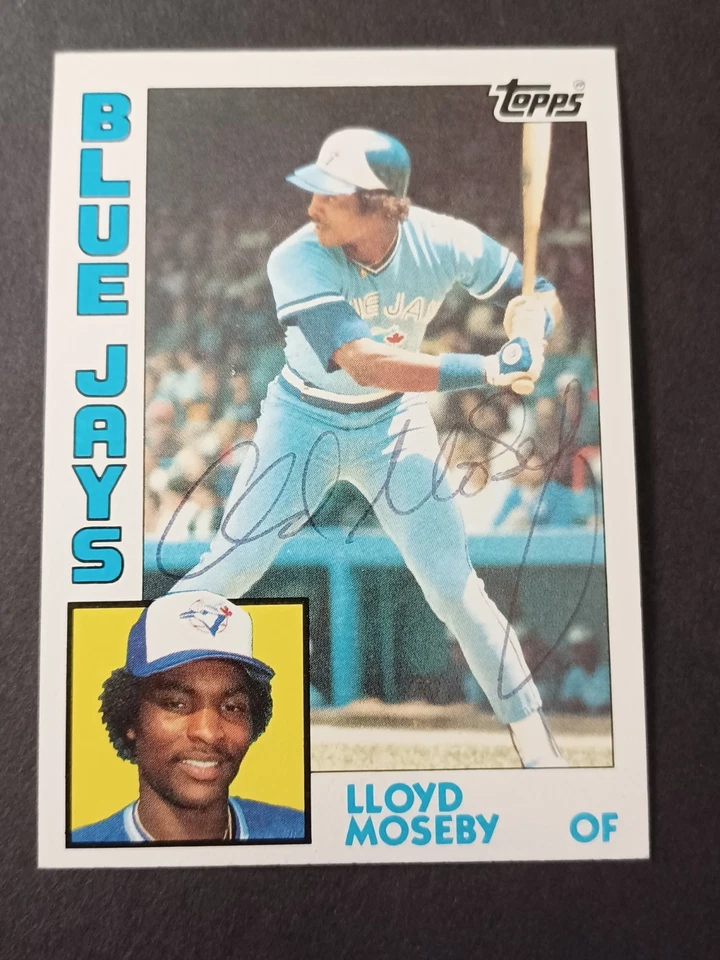 Topps 1984 firmado por Lloyd Moseby - Azulejos - Autografiado Foto 1 de 1
