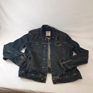 All Saints Spitalfields Jacket Mens Blue Cotton Double Pocket Button Front Size  - Picture 1 of 19