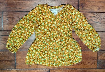 ZARA девочек коричневый цветочный платье размер 11-12 лет - новый с Ярлыками - ** недостаток ** - Изображение 1 из 4