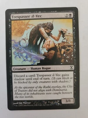 MTG Magic The Gathering Card Trespasser il-Vec Creature Human Rogue Black Time  - Image 1 of 2