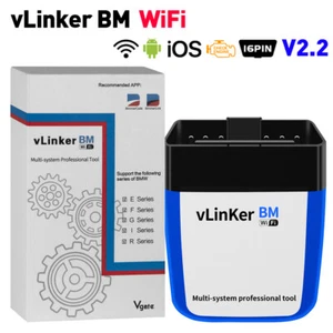 Escáner de diagnóstico de automóvil Vgate VLinker BM/WIFI V2.2 ELM327 OBD2 para iOS Android - Imagen 1 de 10