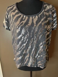 Romeo Juliet Sequins Shirt Size L - Picture 1 of 9