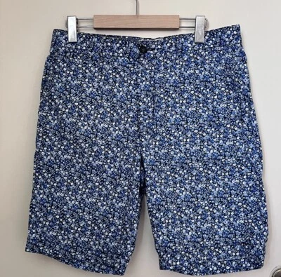 Penguin Men Blue And White Floral Printed Summer Shorts - Image 1 of 4