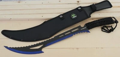 "24"" Zombie Machete Azul Z-Hunter Full Tang Funda Nylon Correa para el Hombro L" Foto 1 de 4